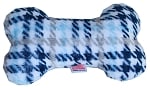 Mirage Pet Products Bone Dog Toy, 6-inch-Dog-🎁 Special Offer Included!-Blue Plaid-PetPhenom