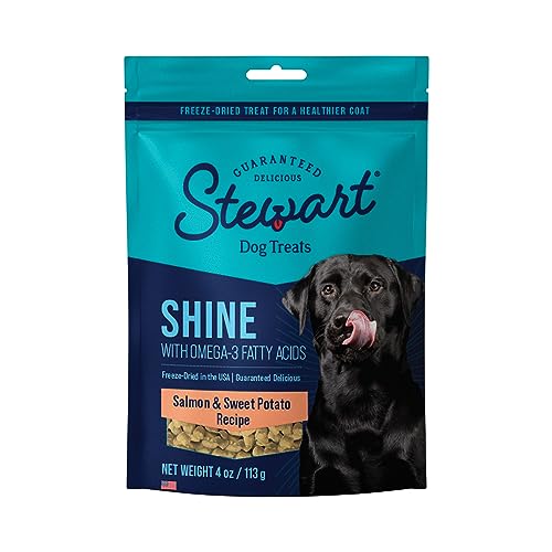 Stewart Shine Freeze Dried Salmon and Sweet Potato Treats with Omega-3 Fatty Acids, 4 oz-Dog-Stewart-PetPhenom