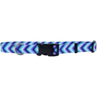 Coastal Pet Styles Adjustable Dog Collar Teal and Purple Diamonds, 14-20"L x 3/4"W-Dog-Coastal Pet-PetPhenom