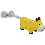 Lil Pals Latex and Rope Giraffe Toy, 1 count-Dog-Lil Pals-PetPhenom