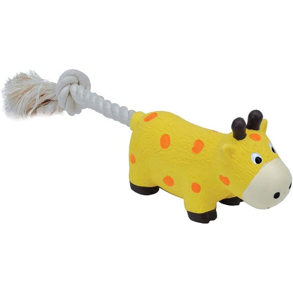 Lil Pals Latex and Rope Giraffe Toy, 1 count-Dog-Lil Pals-PetPhenom