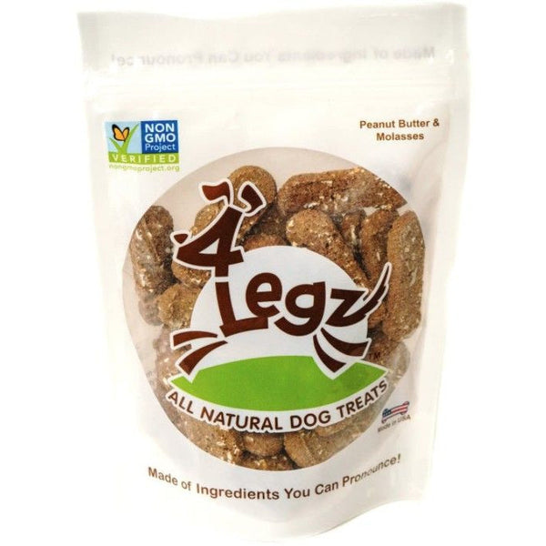 4Legz Kitty Roca Crunchy Dog Cookies Peanut Butter and Molasses, 8 oz-Dog-4Legz-PetPhenom