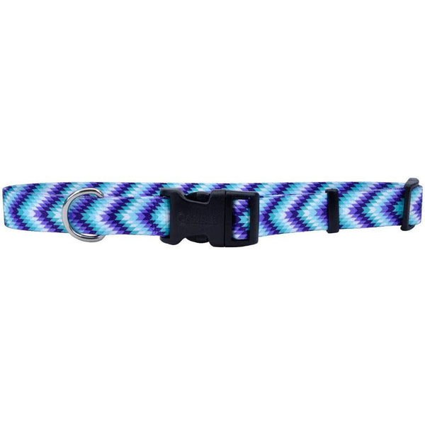 Coastal Pet Styles Adjustable Dog Collar Teal and Purple Diamonds, 8-12"L x 3/8"W-Dog-Coastal Pet-PetPhenom