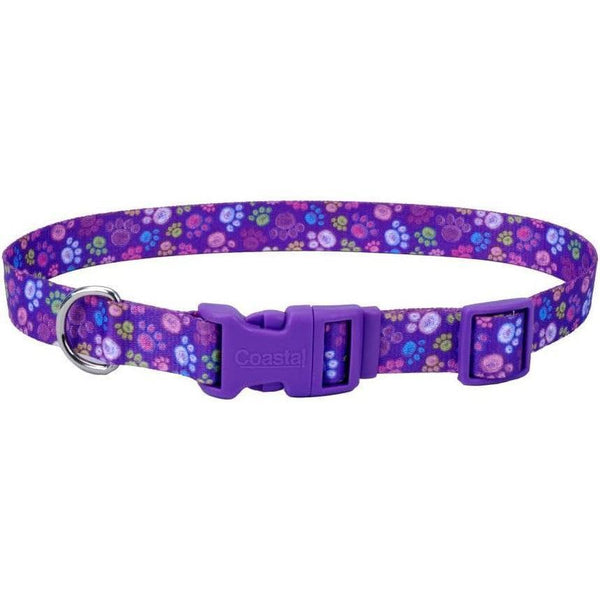 Coastal Pet Styles Adjustable Dog Collar Special Paws Purple, 8-12"L x 3/8"W-Dog-Coastal Pet-PetPhenom