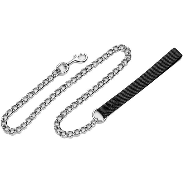 Titan Chain Lead with Nylon Handle for Dogs, 4 feet x 2.0 mm-Dog-Titan-PetPhenom
