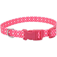 Coastal Pet Styles Adjustable Dog Collar Pink Dots, 10-14"L x 5/8"W-Dog-Coastal Pet-PetPhenom