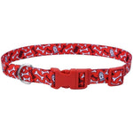 Coastal Pet Styles Adjustable Dog Collar Red Bones, 8-12"L x 3/8"W-Dog-Coastal Pet-PetPhenom