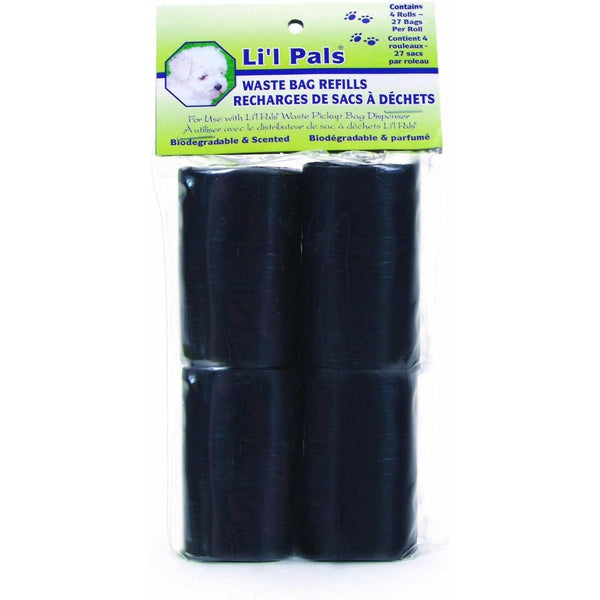 Lil Pals Standard Waste Bag Refill Black, 4 count-Dog-Lil Pals-PetPhenom