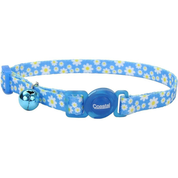 Coastal Pet Safe Cat Adjustable Breakaway Collar Daisy Blue, 8-12"L x 3/8"W-Cat-Coastal Pet-PetPhenom