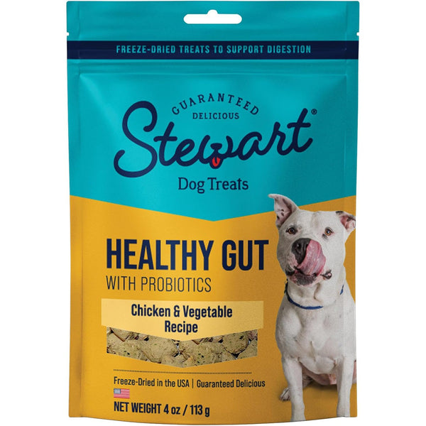 Stewart Healthy Gut Freeze Dried Chicken and Vegetable Treats with Probiotics, 4 oz-Dog-Stewart-PetPhenom