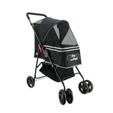 Petique Rollin Pet Stroller Black, 1 count-Dog-Petique-PetPhenom