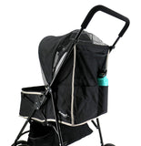 Petique Rollin Pet Stroller Black, 1 count-Dog-Petique-PetPhenom