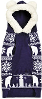 Zack & Zoey Elements Polar Bear Knitted Hooded Sweater - XS-Dog-Zack & Zoey-PetPhenom