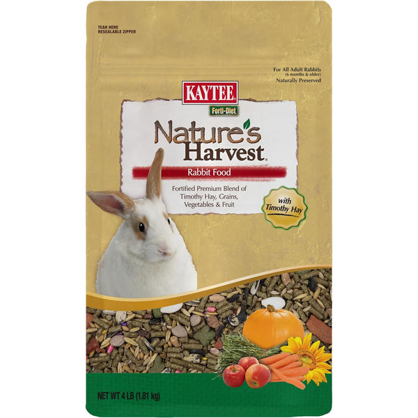Kaytee Forti Diet Natures Harvest Rabbit Food, 4 lb-Small Pet-Kaytee-PetPhenom
