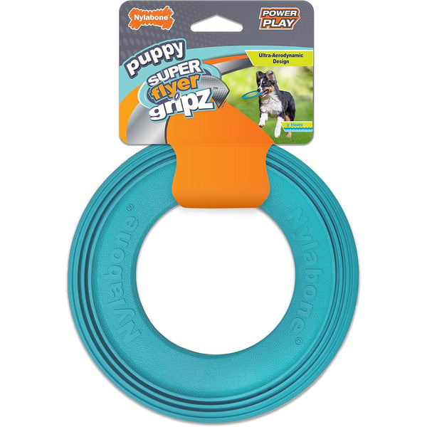 Nylabone Super Flyer Gripz Disc Puppy Toy, 1 count-Dog-Nylabone-PetPhenom