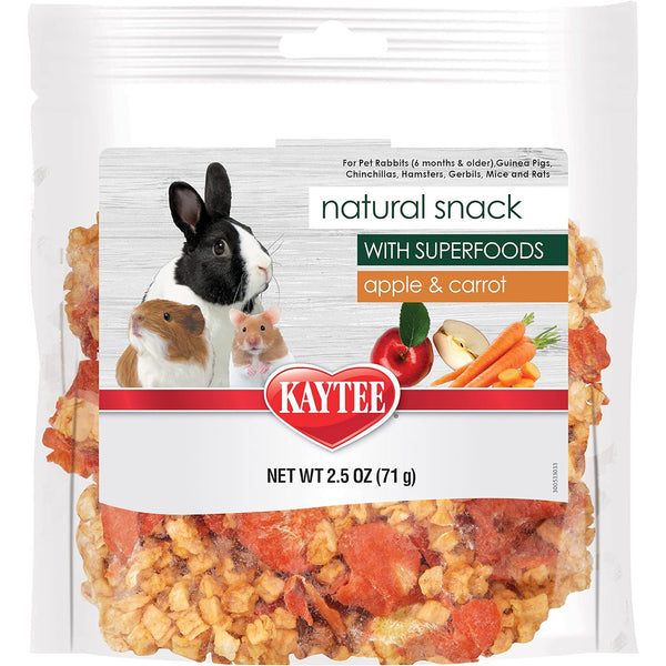 Kaytee Natural Snack with Superfoods Carrot and Apple, 2.5 oz-Small Pet-Kaytee-PetPhenom