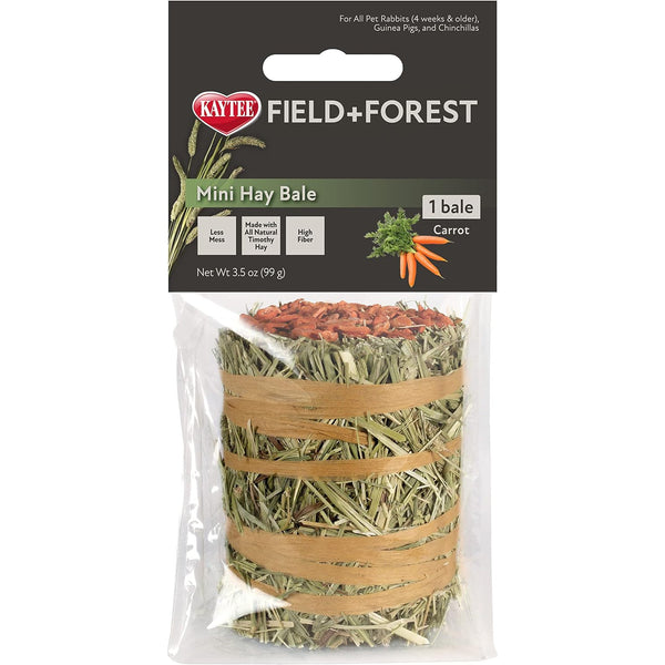 Kaytee Field and Forest Mini Hay Bale Carrot and Marigold, 3.5 oz-Small Pet-Kaytee-PetPhenom