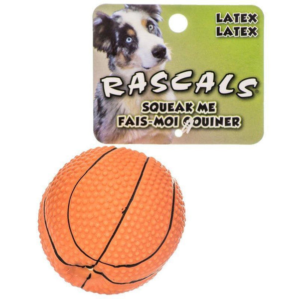 Coastal Pet Rascals Latex Basketball Dog Toy, 12 count