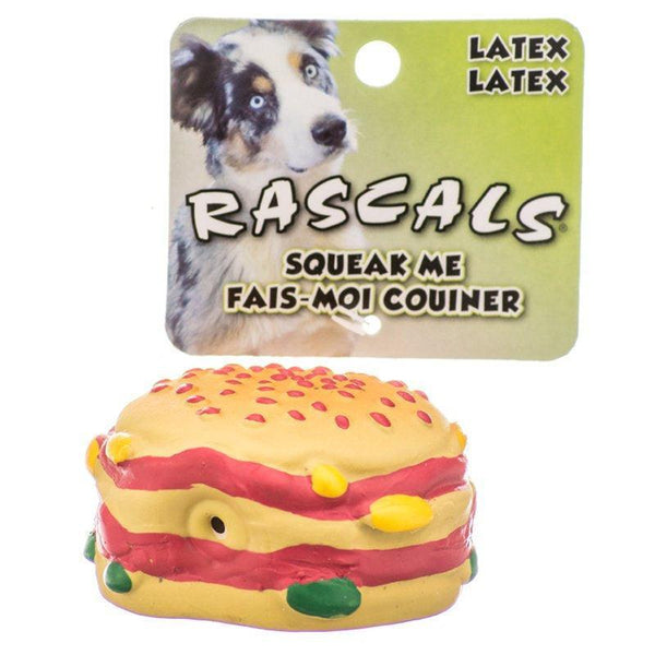 Coastal Pet Rascals Latex Hamburger Dog Toy, 1 count