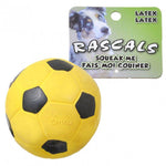 Coastal Pet Rascals Latex Soccer Ball Yellow, 3 count
