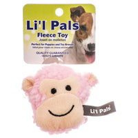 Lil Pals Fleece Monkey Dog Toy, 12 count