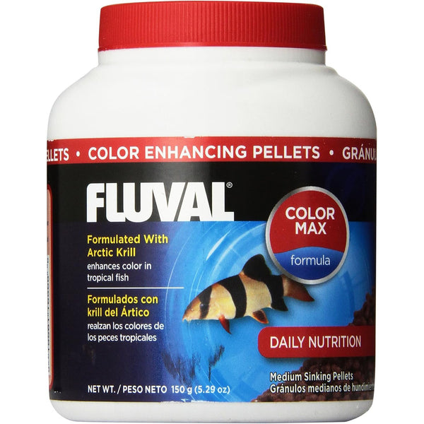 Fluval Color Enhancing Fish Food Medium Sinking Pellets, 5.29 oz-Fish-Fluval-PetPhenom