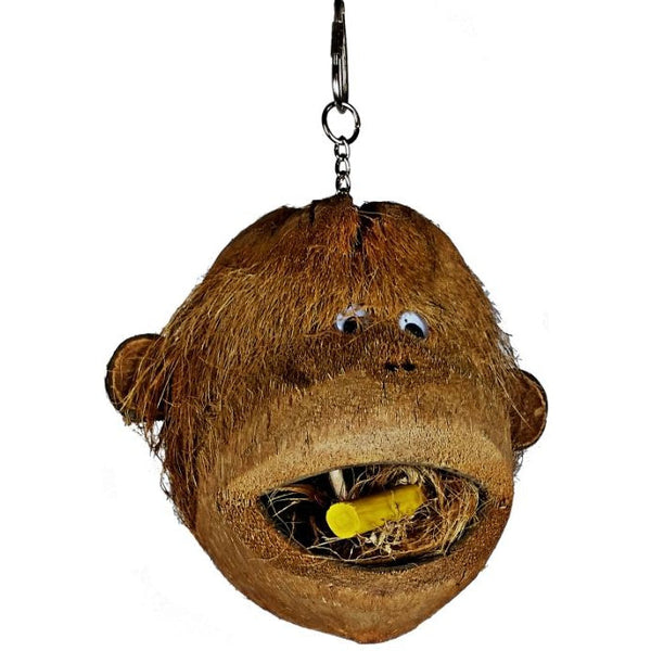 AE Cage Company Happy Beaks Coco Monkey Head for Birds, 1 count-Bird-A&E Cage Company-PetPhenom