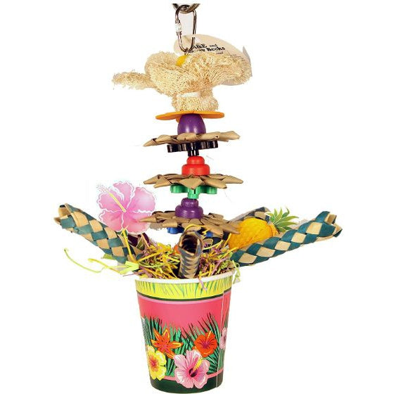 AE Cage Company Happy Beaks Tropical Punch Cocktail Bird Toy, 1 count-Bird-A&E Cage Company-PetPhenom