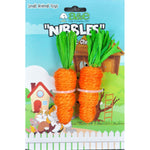 AE Cage Company Nibbles Carrot Loofah Chew Toys with Jute, 2 count-Small Pet-AE Cage Company-PetPhenom