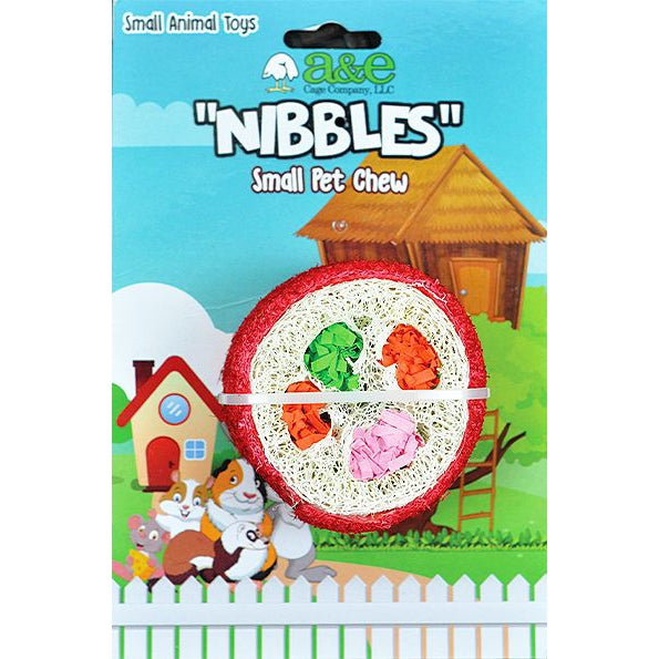 AE Cage Company Nibbles Deluxe Sushi Roll Loofah Chew Toy, 1 count-Small Pet-AE Cage Company-PetPhenom
