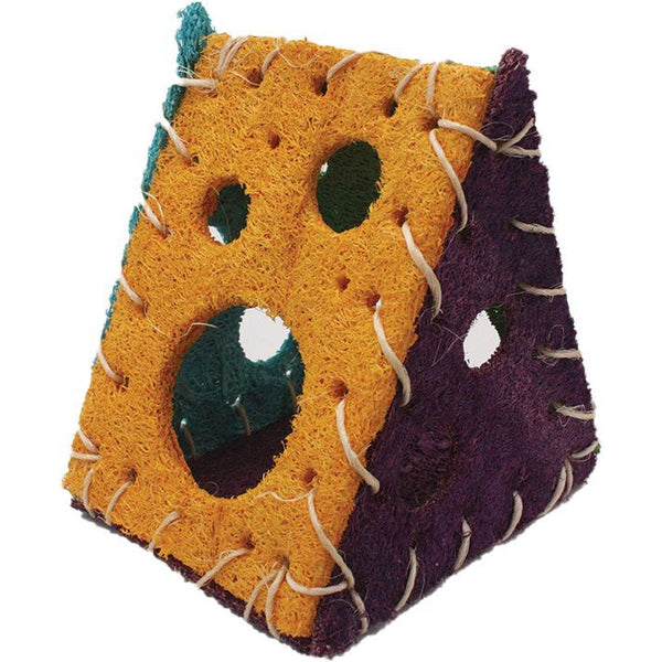 AE Cage Company Nibbles Loofah Cheese House, 1 count-Small Pet-AE Cage Company-PetPhenom