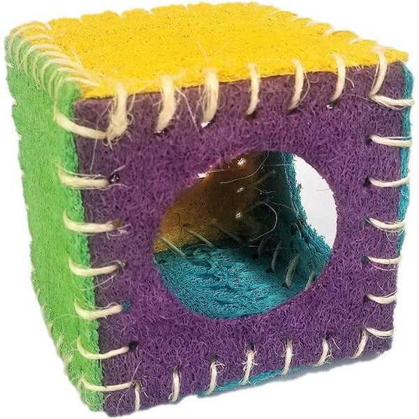 AE Cage Company Nibbles Loofah Cube House, 1 count-Small Pet-AE Cage Company-PetPhenom