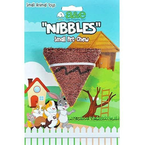 AE Cage Company Nibbles Pizza Slice Loofah Chew Toy, 1 count-Small Pet-AE Cage Company-PetPhenom