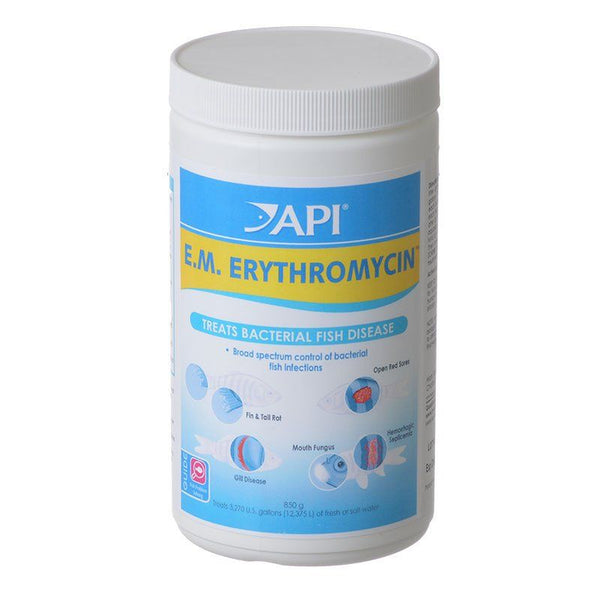 API E.M. Erythromycin Powder, 850 Grams - (Jar)-Fish-API-PetPhenom