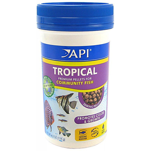 API Tropical Premium Pellet Food, Regular Pellet - 4.2 oz-Fish-API-PetPhenom