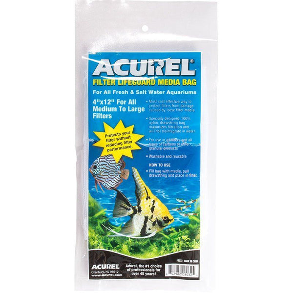 Acurel Filter Lifeguard Media Bag with Drawstring, 12" Long x 4" Wide-Fish-Acurel-PetPhenom