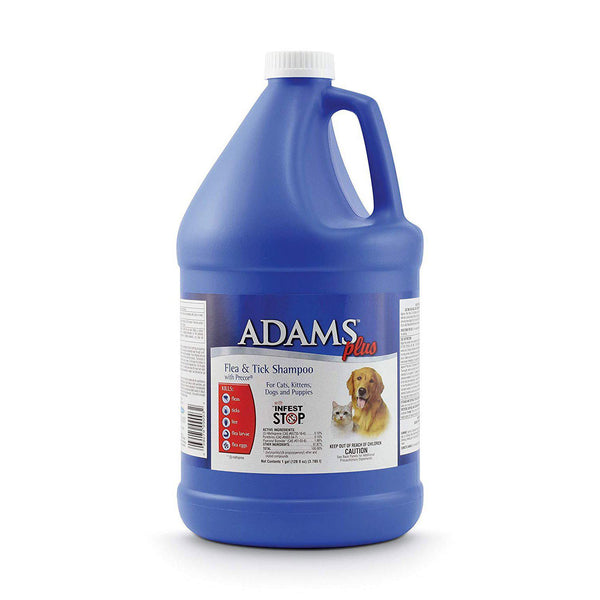 Adams Plus Flea and Tick Shampoo with Precor for Cats and Dogs 1 Gallon-Dog-Adams Plus-PetPhenom