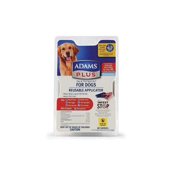 Adams Plus Flea and Tick Spot on Dog Extra Large 3 Month Supply-Dog-Adams Plus-PetPhenom