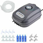 Aquarium Adjustable Air Pump 285GPH+Tee+25'tubing+air stones+valves+suction cups-Fish-AQUANEAT-PetPhenom