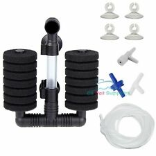 Aquarium Double Sponge Filter Fish Tank 10 Gal with Accessories-Fish-AQUANEAT-PetPhenom