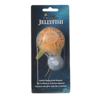 Aquatic Creations Glowing Jellyfish Aquarium Ornament - Orange, 1 Pack-Fish-Aquatic Creations-PetPhenom