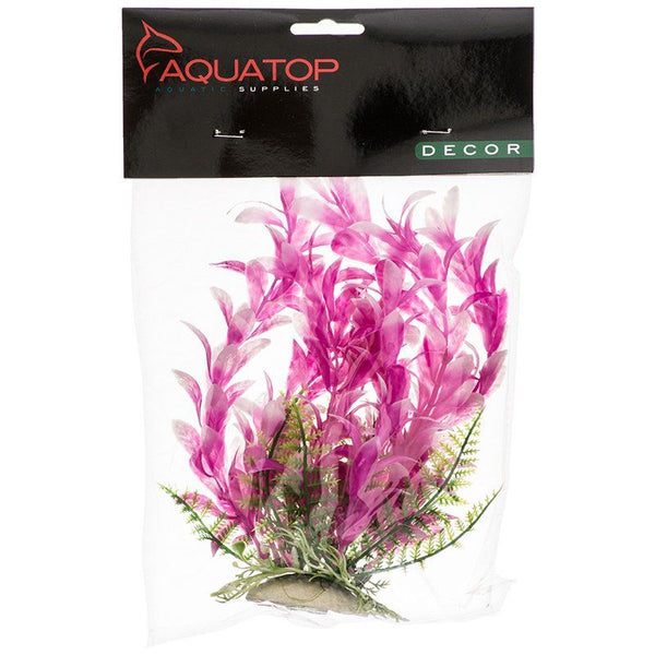 Aquatop Bacopa Aquarium Plant - Pink & White, 6" High w/ Weighted Base-Fish-Aquatop-PetPhenom