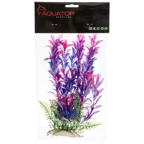 Aquatop Hygro Aquarium Plant - Pink & Purple, 9" High w/ Weighted Base-Fish-Aquatop-PetPhenom