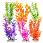 Aquatop Plastic Aquarium Plants Power Pack - Assorted Colors, 12 Pack - (7" High Plants)-Fish-Aquatop-PetPhenom