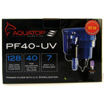 Aquatop Power Filter with UV Sterilizer, 7 Watts - 128 GPH - 8.5"L x 6.5"W x 10.5"H (For Aquariums up to 40 Gallons)-Fish-Aquatop-PetPhenom