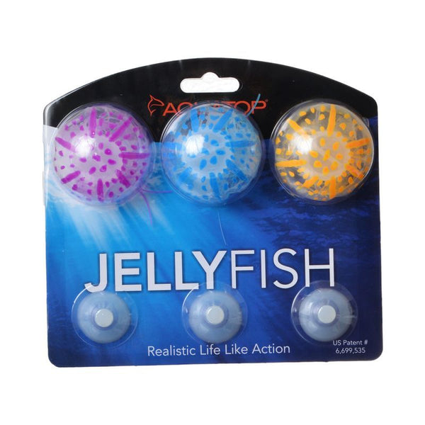 Aquatop Silicone Jellyfish Aquarium Ornament - Assorted Colors, Small - 3 Pack-Fish-Aquatop-PetPhenom