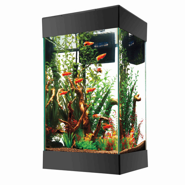 Aqueon 15 Column LED Aquarium Starter Kit Black 13.75" x 13.75" x 25"-Fish-Aqueon-PetPhenom