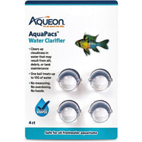 Aqueon AquaPacs Water Clarifier, for Freshwater Aquariums, 4 Pack