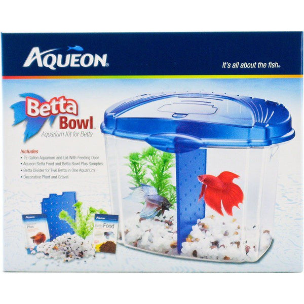 Aqueon Betta Bowl Starter Kit - Blue, .5 Gallon-Fish-Aqueon-PetPhenom