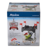 Aqueon Betta Castle Aquarium Kit - Black, 1/2 Gallon - (6.13"L x 6.13"W x 7"H)-Fish-Aqueon-PetPhenom